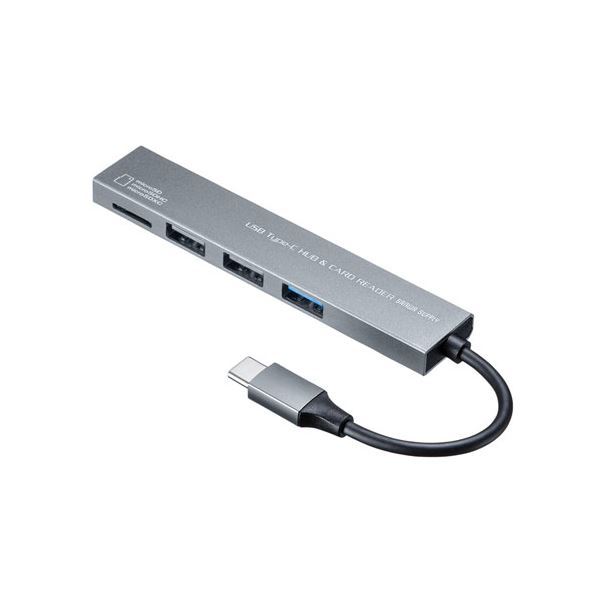 【5個仕掛ける】 Type-C 3界面 コンボスリムハブ(microSD歌留多愛読者付き添い人) USB-3TCHC19SX5 超か細いこしき＆microSD歌留多愛読者の生い立つ形 USB Type-C 3ポートスリムハブ【5個仕掛ける】- 超薄型ひな型で持っていくも飾り気の無い 弾丸道路見聞移らす＆押しひろげる界面積み上げる さらにmicroSDカ