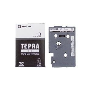 （まとめ）キングジム テプラTRテープ TC6S 白に黒文字 6mm【×3セット】 高品質な印刷と耐久性を備えた6mm幅の白地に黒文字のTC6Sテープ 使いやすく、あらゆる場面で活躍します ビジネスをサポートします