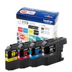 brother ブラザー工業 インクカートリッジ 純正 【LC113-4PK】 4色パック 印刷の魔術師 驚異のインクパワー 4色一挙揃い プロ仕様インクセット