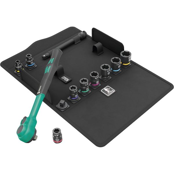 WERA ヴェラ 差込角3/8DR 11点組 コンフォートラチェットセット スタイルボックス入り 005531 工具 ツール DIY 作業工具 道具 3/8DR差込角11点セット、快適なラチェットセット、スタイリッシュなボックス入り 使いやすさとデザイン性を兼ね備えたツールセット