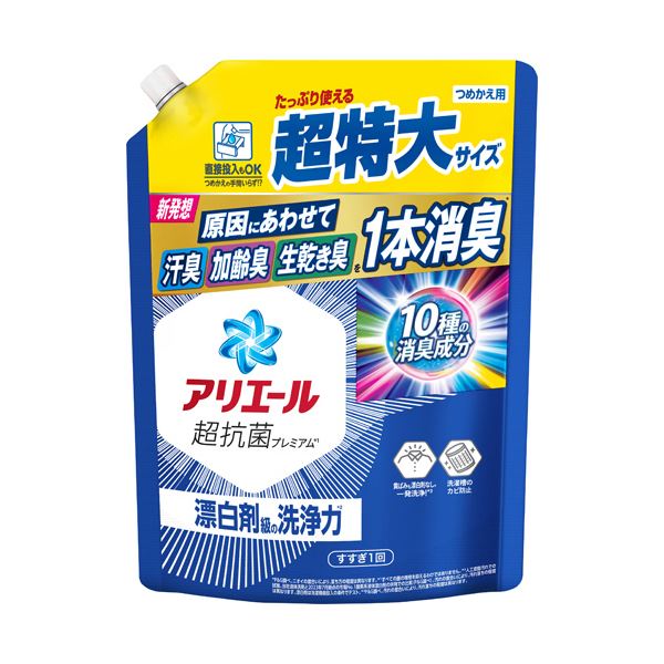 アリエール バイオサイエンスジェル 微香クリーンナチュラルの香り 1680g×6 アリエール バイオサイエンスジェル 微香タイプ 詰替 ウルトラ