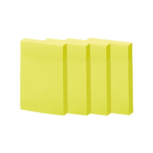 TANOSEE 強粘着ふせん75×50mm ビビッドカラー・イエロー 1セット(30冊:10冊×3パック) 黄 メッセージに最適なサイズ ビビッドなイエローで目を引く強粘着ふせん 30冊セットでたっぷり使える 黄