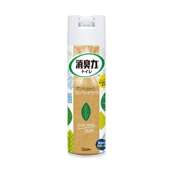 （まとめ） エステートイレの消臭力スプレー フィンランドリーフ 365mL 1セット（3本） 【×5セット】 1年間効果が持続する、フィンランドの森をイメージした消臭力スプレー 365mLの大容量 大型 で3本セット×5セット