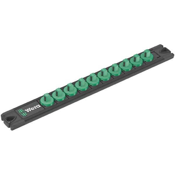 WERA ヴェラ 10個用 1/4DR ソケット整理 収納 マグネットレール 136420 工具 ツール DIY 作業工具 道具 10個のソケットを整理 収納 できるマグネットレール 作業効率をアップさせる便利なアイテムで、作業スペースを整理し、ソケットの紛失や散乱を防ぎます