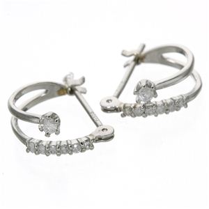プラチナ・ダイヤ 計0.1ct エタニティピアス ダイヤモンドピアス 永遠の輝きを纏う、プラチナ・ダイヤモンド0.1ctのエタニティピアス|夢の小屋