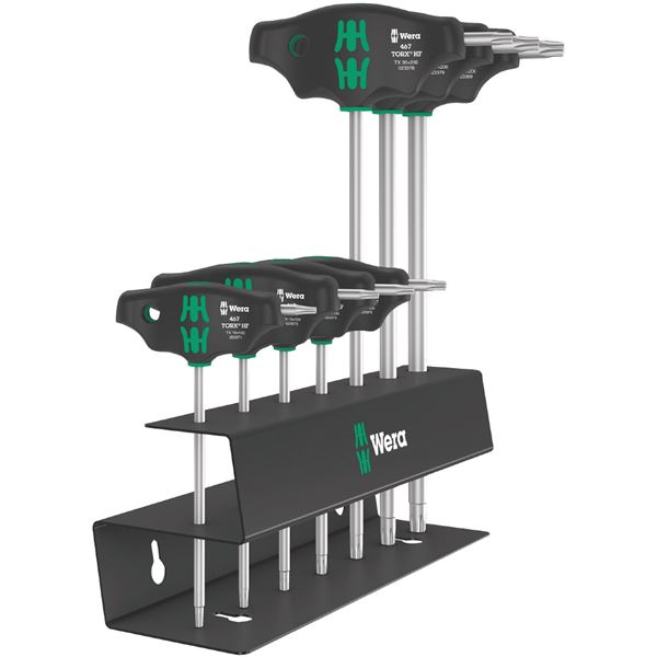 WERA ヴェラ 7本組 T型 HEX レンチセット メタルラック付き トルクスドライバー 023456 工具 ツール DIY 作業工具 道具 プロ仕様の7本組T型HEXレンチセットとメタルラックがセットになった、トルクスドライバー付きの便利な工具セット023456 使いやすさと耐久性を兼ね備え