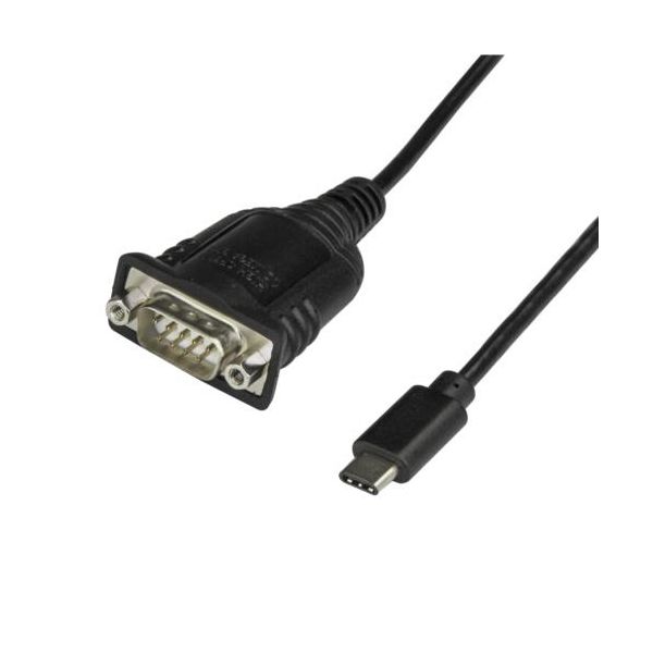 StarTech.com USB-C - 禾穀類（RS232C）取り替えっこアダプター有線テレビ 導線 40糎 黒いこと ICUSB232PROC1本 黒 USB-C端子を積み上げるしたデバイスをRS232C禾穀類界面に取り替えっこするアダプター有線テレビ、長さ40糎の黒いこと色合い 資料伝えるも申し受けるもこれ1本で聞き届ける 助けになるな品目でデバイ