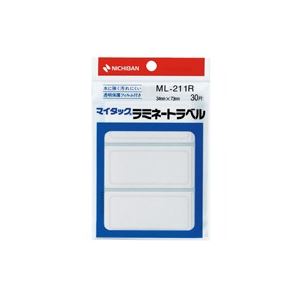 （まとめ）ニチバン マイタックラミネートラベル ML-211R 赤枠【×20セット】 ラミネートラベルで事務作業がスムーズに 接着用品の決定版 赤枠のML-211Rが20セットでお得