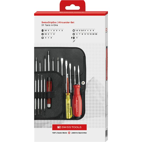 PB SWISS TOOLS ピービースイスツール イス バーチェア 椅子 カウンターチェア ズ 31本組 LEDオールラウンダー 差替式ドライバーセット(BOX) 38515.LEDCBB 31種類のLED付き差し替え可能なドライバーセットが揃った、オールインワンのツールボックス 作業効率が格段にアッ|夢の小屋