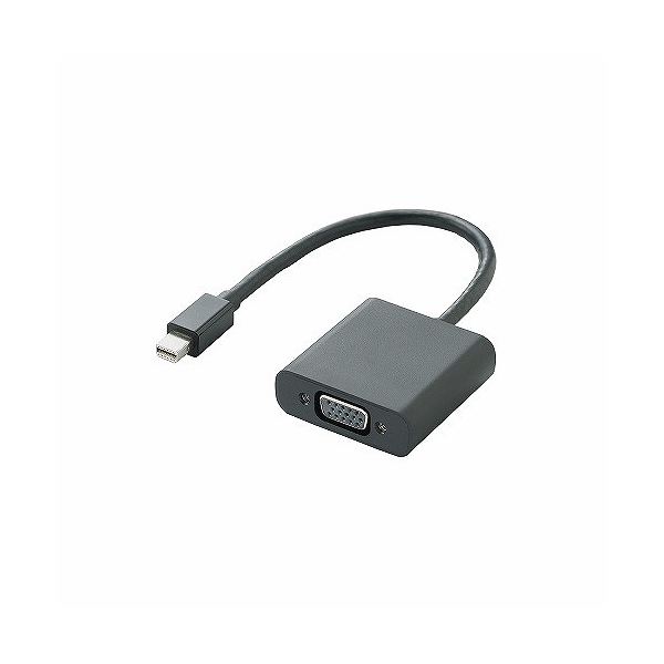 ELECOM（） Mini DisplayPort-VGA変換アダプタ AD-MDPVGABK 高画質映像を手軽に楽しむ ミニディスプレイポートからVGAへの変換アダプター