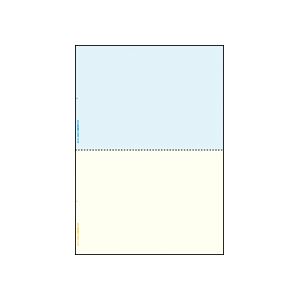 （まとめ）マルチプリンタ帳票（FSC森林認証紙） A4カラー2面（ブルー／クリーム） 100枚入×5冊 青 多機能プリント用紙セット A4サイズのカラー2面（ブルー／クリーム）100枚入り×5冊 森林認証紙で環境にも優しい 青