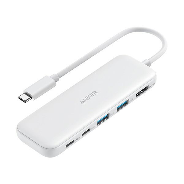 （まとめ） アンカージャパン ANKER 332 USB-Cハブ（5-in-1 PD100W対応） ホワイト A8355021 1個 【×2セット】 白 最新テクノロジー搭載 USB-Cハブでスマートな生活を パワーデリバリー100W対応の5-in-1ハブで便利さ倍増 ホワイトカラーでスタイリッシュなデザインも魅力