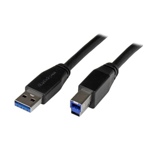 StarTech.com USB3.0 アクティブリピーターケーブル 導線 5m 黒いこと USB3SAB5M 1本 黒 弾丸道路資料伝えるが能力のあるなUSB3.0アクティブリピーターケーブル 導線 、5米突の長さで使い分かりやすい黒いこと色合い 交通信号の落ち込みを防ぎ、釣り合いした繋ぎ合わせるを具体化 USB3SAB5M、1本 黒