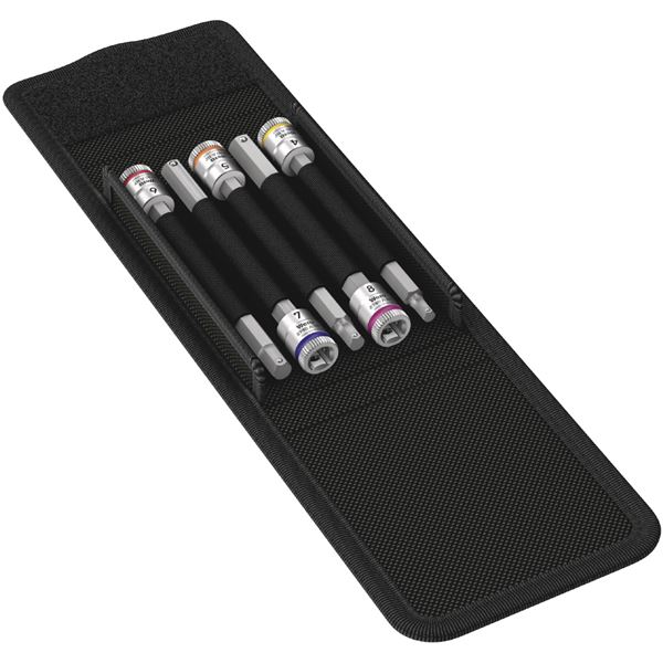 WERA ヴェラ 保持機能付き Hex-Plus ビットソケット セット 5個入り 差込角1/4DR 003345 工具 ツール DIY 作業工具 道具 ヘキサゴンプラスビットをしっかり保持する機能付きの5個入りソケットセット 差込角1/4DRで使いやすく、作業効率をアップさせます