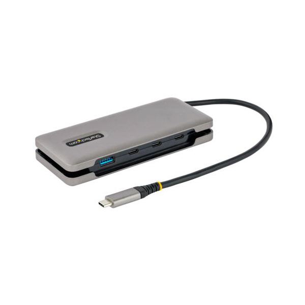 StarTech.com USB-Cハブ USB-A&times;1+USB-C&times;3 25cm スペースグレー HB31CM1A3CB1個 USB-Cポート&times;3とUSB-Aポート&times;1を搭載した25cmのスペースグレーUSBハブ、便利な1個 デバイスを効率的に接続し、作業効率をアップさせるアイテムです｜夢の小屋