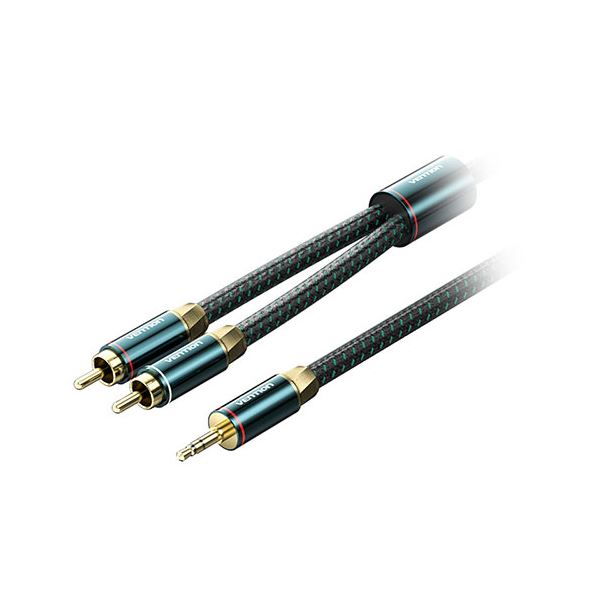 VENTION 3.5粍 Male to 2RCA Male オーディオ有線テレビ 架線 8m 緑であること BC-1078 緑 緑であること色合いの8米突長の3.5粍刃針から2RCA刃針へのオーディオ有線テレビ 架線 快い音やさし画を高声遣いで楽しめる助けになるな種目 緑 TV・オーディオ・カメラ-その他