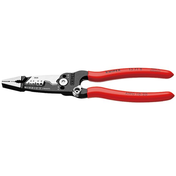 KNIPEX クニペックス 電気技師用多機能ペンチ プラスチックコーティング サイズ200×46×15mm 1371-8 KNIPEX クニペックス 電気技師用多機能ペンチ プラスチックコーティング サイズ200×46×15mm 1371-8