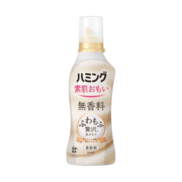 （まとめ） 花王 ハミング素肌おもい 無香料 本体 530mL 1本 【×10セット】 しっとりとした肌を実感する無香料の洗浄力 530mLの大容量 大型 でお得な10本セット 素肌を思うハミング素肌おもい