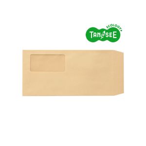 TANOSEE 窓付封筒 長3 70g/m2 クラフト 業務用パック 1箱(1000枚) ビジネスに最適 便利な窓付き封筒 TANOSEEクラフト長3封筒1000枚入り ノート・ふせん・紙製品と一緒に使える70g/m2の高品質 業務用パックで経済的