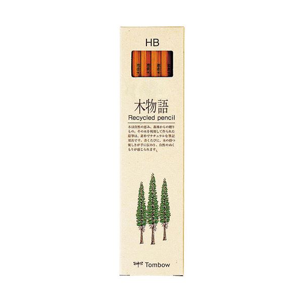 【5セット】 トンボ鉛筆 鉛筆 木物語 HB 1ダース(12本) Tombow-LA-KEAHBX5 未使用の素材を再利用したエコフレンドリーなリサイクル鉛筆セット 廃材をつなぎ合わせて作られた木物語HB鉛筆12本入りのセットが5つ 環境に選択をサポートするトンボ鉛筆のアイテムです