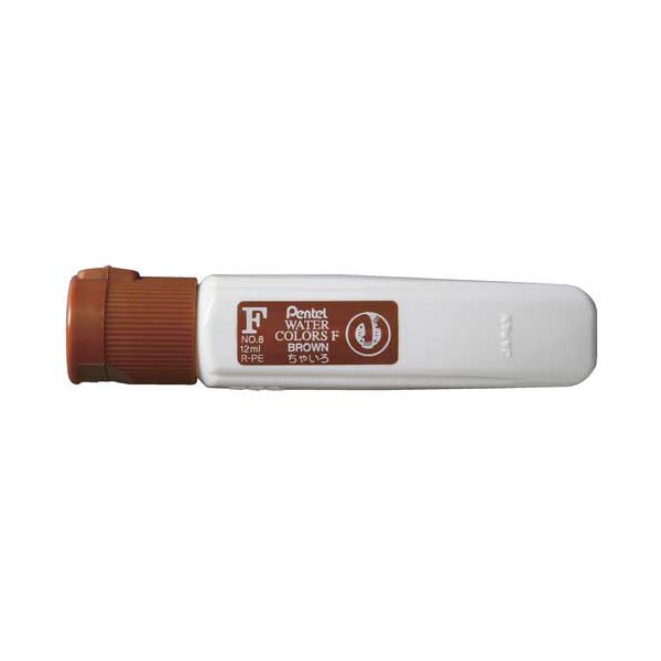 （まとめ） ぺんてる水彩えのぐ エフ水彩 ポリチューブ入 単色 12ml ちゃいろ WFCT08 1セット（5本） 【×5セット】 水彩絵の具を楽しむなら、12mlのポリチューブ入り単色ちゃいろがおすすめ 5本セットで満足度も倍増 WFCT08をGETして、クリエイティブなアート作品を作り上