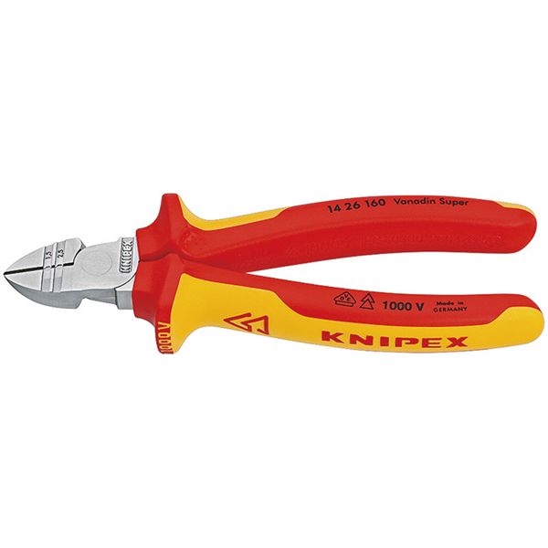 KNIPEX クニペックス 1000V不成立穴付ニッパー 大きさ84×28×160粍 容器に並べる入 1426-160SB KNIPEX クニペックス 1000V不成立穴付ニッパー 大きさ84×28×160粍 容器に並べる入 1426-160SB