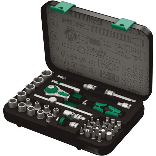 WERA ヴェラ 差込角1/4DR 42点組 サイクロップソケットレンチ セット 003533 工具 ツール DIY 作業工具 道具 レンチ 1/4DRサイクロップソケットレンチセット42点組 ヴェラのWERAが贈る、差込角1/4の最高峰ツールセット 003533番号でお届けします