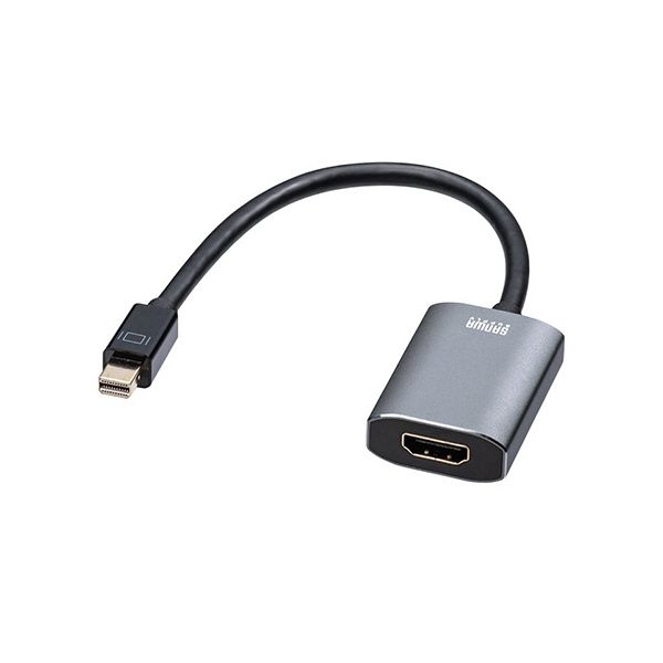 ミニDisplayPort-HDMI変換アダプタ HDR対応 ブラック 15cm AD-MDPHDR01 1個 黒 ミニディスプレイポートからHDMIへの変換をサポートするHDR対応アダプター、15cmのコンパクトサイズで使いやすいブラックカラーの1個セット 黒