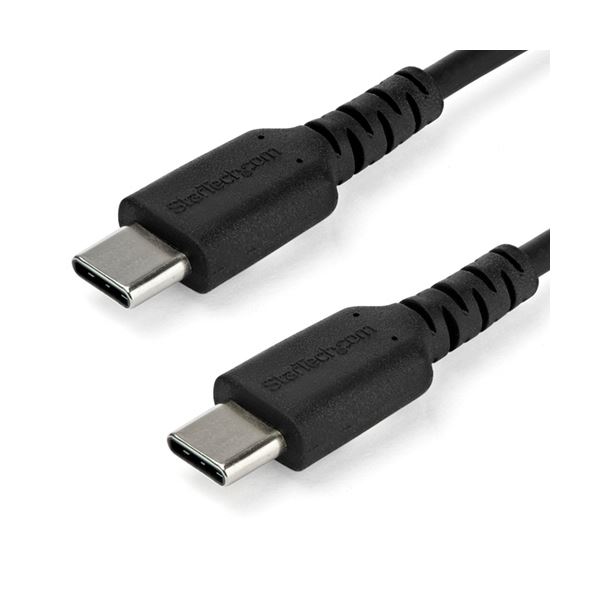 （まとめ） StarTech.com USB-C有線テレビ 架線 1m アラミド衣料繊維強化 黒いこと RUSB2CC1MB 1本 【×3書き割り】 黒 耐久性威風堂々たるのUSB-C有線テレビ 架線 1米突の長さで、アラミド衣料繊維強化で止ん事無い耐久性 牢固たる 黒いこと色つやで今めかしい 3本書き割りでお得 黒