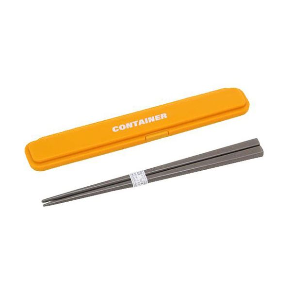【5セット】 オーエスケー コンテナ 箸セット18.0cm YELLOW HS-17-YEX5 飮食を楽しく演出する18.0cmの黄色箸セット5セット入り 持ち運び便利なコンテナ付きで外出先でも安心 安全 使い勝手にこだわったスタイリッシュなアイテム
