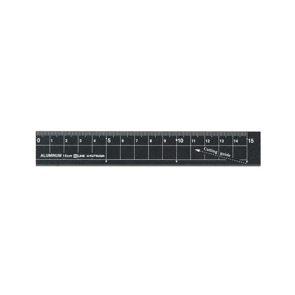(まとめ）クツワ アルミ定規 15cm ブラックXS03BK 1個【×15セット】 黒 軽やかな強さと光沢に包まれた、頼れる相棒 驚くほど軽く、驚くほど丈夫なアルミ定規 ブラックの魅力が引き立つ15cm まとめて15セット あなたの手元に、最高のパートナーがやってくる 黒