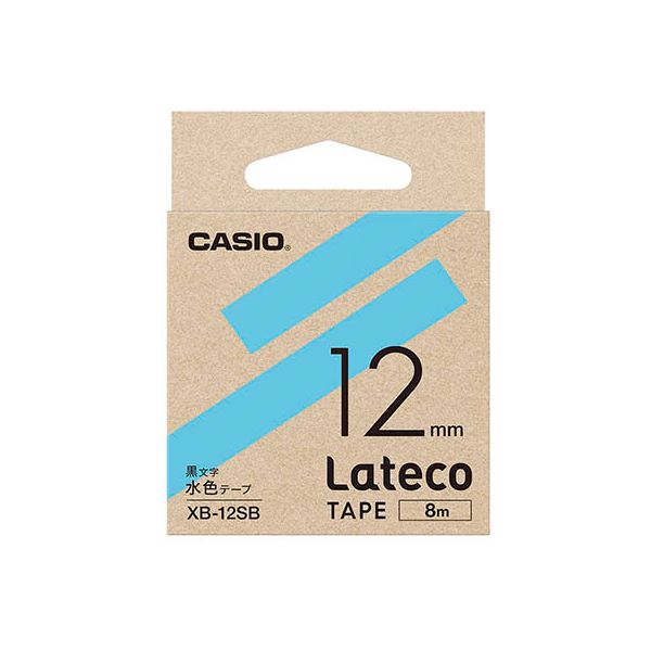 【5個セット】 カシオ計算機 Lateco 詰め替え用テープ 12mm 水色テープ 黒文字 XB-12SBX5 鮮やかな水色テープに黒文字が映える テープ長8mの詰め替え用テープ5個セット 12mm幅で使いやすく、使い切りも無駄なし レトロな雰囲気漂う、昔懐かしい商品