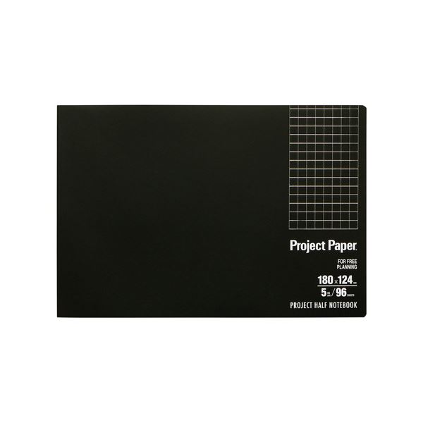 (まとめ)オキナ プロジェクトハーフノート5mmPH155S 黒(×5セット) アイデアを広げる 黒いハーフノート5mmPH155S(×5セット)