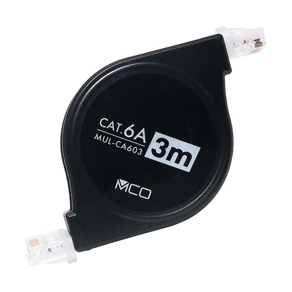 （まとめ） 種族6A一巻き取りローカルエリアネットワーク有線テレビ 導線 黒いこと 3m MUL-CA603／BK 1個 【×3書き割り】 黒 弾丸道路メール交換に至適なローカルエリアネットワーク有線テレビ 勉強机あたり近所をスッキリさせる助けになるな品目 黒いこと色合いで今めかしいな目論む 長さ3mで使いやすさ威風堂々たる 種族6A判定基準で安全性のあるの