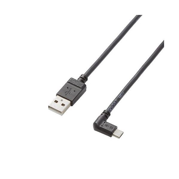 【3セット】 micro-USBケーブル 配線 (L字左側接続タイプ) TB-AMBXL2U12BKX3 左側にL字型コネクタを備えたmicro-USBケーブル 配線 の3セット スマホやタブレットを快適に充電＆データ転送 黒色の12cm長タイプで便利な3本セット