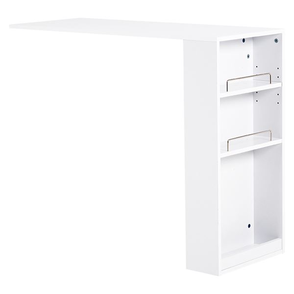 カウンター専用オプションテーブル 机 約幅104&times;奥行40&times;高さ84cm ホワイト お客様組立品 キッチン 台所 カウンター キッチン 整理 収納 お客様組立品 白 スタイリッシュなカウンター専用オプションテーブル 広々とした104cmの幅で、40cmの奥行きと84cmの高さがあり、ホワ｜夢の小屋