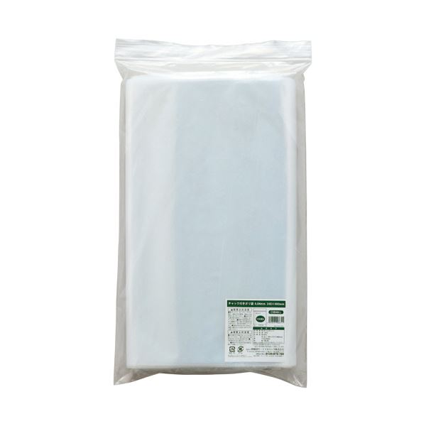 （まとめ） 伊藤忠リーテイルリンク チャック付ポリ袋 0.04×340×480mm CHB40-L 1パック（100枚） 【×3セット】 密閉性抜群 大容量 大型 チャック付きポリ袋セット 厚さ0.04mm×幅340mm×高さ480mmの使いやすいサイズで100枚入り×3セット