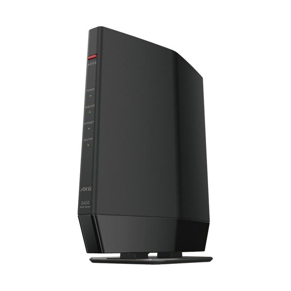 バッファローAirStation 無線LAN親機 11ax／ac／n／a／g／b 4803+573Mbps WSR-5400AX6P-BK1台 次世代通信規格対応の高速無線LAN親機 4803+573Mbpsの高速通信速度を実現 最新技術搭載で快適なネットワーク環境を提供