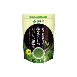 （まとめ）伊藤園 抹茶入りのおいしい緑茶 1kg 14526 【×8セット】 至福の一杯、濃厚抹茶の香り漂う贅沢な緑茶 おいしさたっぷり1kgで、飲料・食品 事務用品に最適 仕事の合間にほっと一息、心と体をリフレッシュ まとめて8セットでお得にご提供