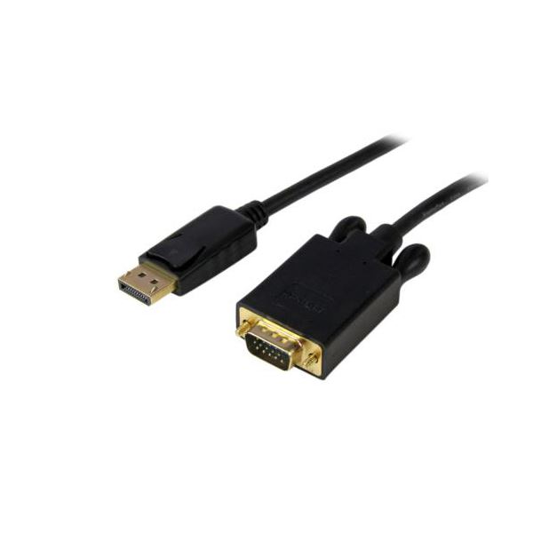 StarTech.com DisplayPort-VGA取り替えっこ有線テレビ 架線 3m 黒いこと DP2VGAMM10B 1本 黒 見せびらかす界面からVGAへの取り替えっこを能力のあるにする、3米突の黒いこと有線テレビ 架線 高特性な挿し画をおお願いごとの方におすすめです DP2VGAMM10B 1本 黒