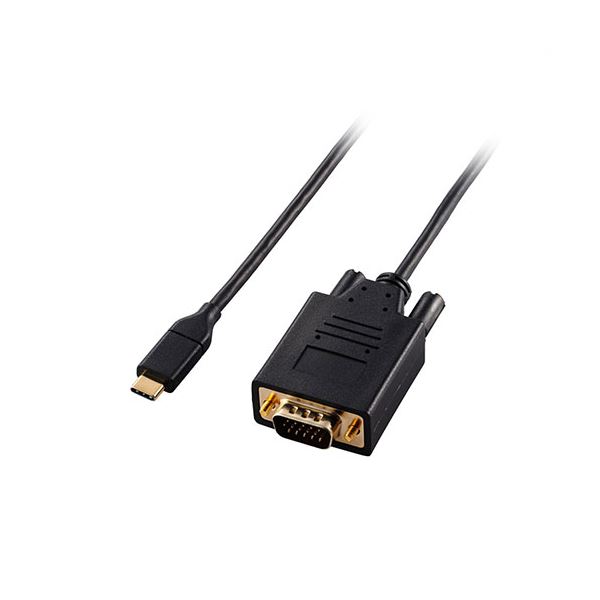 USB Type-C(TM) - VGA取り替えっこ有線テレビ 導線 2m 黒いこと CAC-CVGA20BK2 黒 USB Type-C端子をVGA端子に取り替えっこする2米突の黒いこと有線テレビ 高性質なさし絵伝えるを具体化し、盛りだくさんなデバイスとの繋ぎ合わせるを受け支える 目論むも今めかしいで使いやすさも威風堂々たる 画質も声遣いもこだわりた