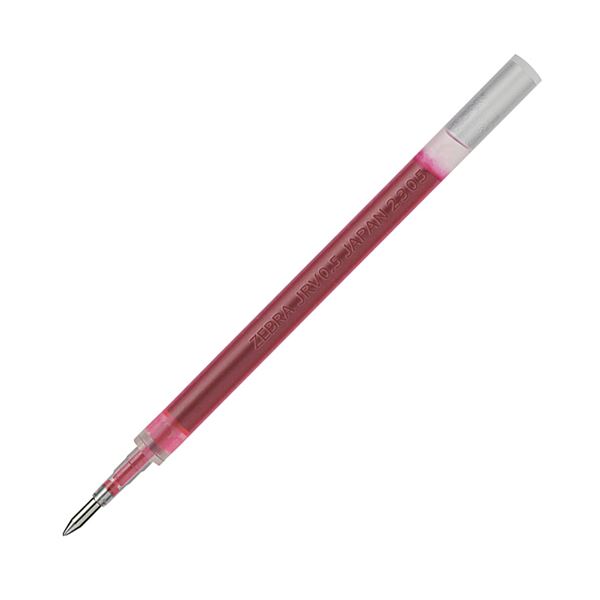 （まとめ） ゼブラジェルボールペン替芯 JRV-0.5芯 赤 P-RJRV5-R 1セット（10本） 【×5セット】 色鮮やかな書き味を楽しむ 0.5mmの赤いゼブラジェルボールペン替芯が10本セット×5でお得に 文房具好きにはたまらないアイテム