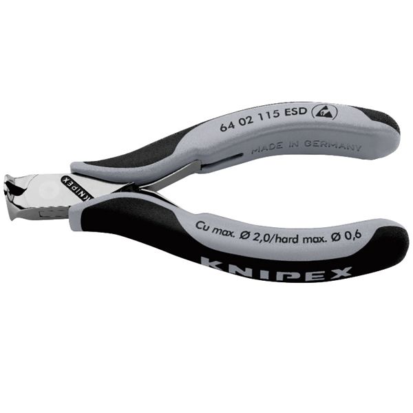 KNIPEX クニペックス エレクトロニクスエンドカットニッパーESD 全長115粍 6402-115ESD KNIPEX クニペックス エレクトロニクスエンドカットニッパーESD 全長115粍 6402-115ESD
