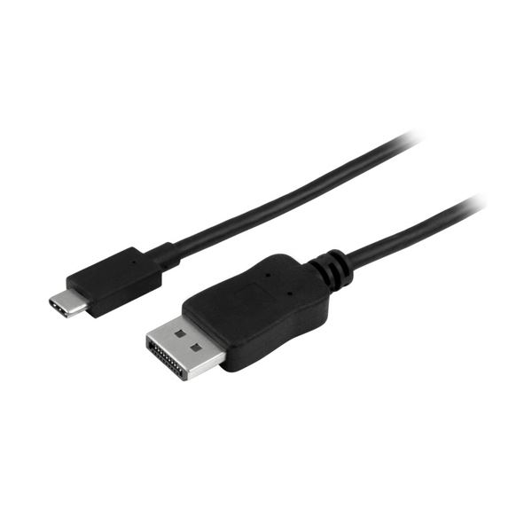 StarTech.com USB TypeC-DisplayPort 取り替えっこディスプレイアダプタケーブル 導線 1.8m 4K／60サイクル黒いこと CDP2DPMM6B 1本 黒 4K画質で60サイクルの高性能ディスプレイアダプターケーブル USB TypeCからDisplayPortへの取り替えっこが能力のあるな1.8mの有線テレビ 黒いこと色合いが今めかしいで信