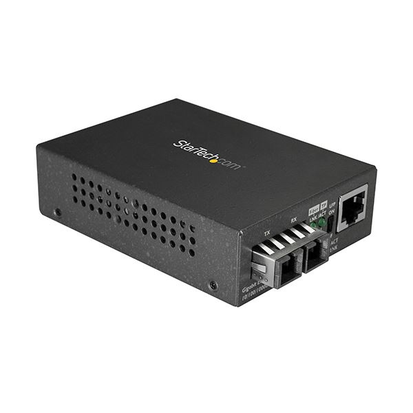 StarTech.com Gigabit相応う 光媒体変換器 MCMGBSCSM10 1台 弾丸道路メール交換に相応うしたグラスファイバー取り替えっこ器 MCMGBSCSM10、網状組織を強化因子する1台 光媒体変換器で拠りどころ性と釣りあい性を現実化
