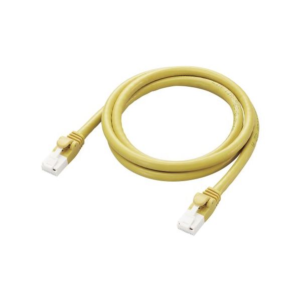 【3セット】 LANケーブル 配線 CAT6A 1m 高速 10Gbps ストレート 爪折れ防止 イエロー LD-GPAT/YL1/RSX3 黄 高速通信に最適なLANケーブル 配線 3本セット 10Gbpsの速度でストレート接続、爪折れを防止するイエローカラーの1mケーブル 黄