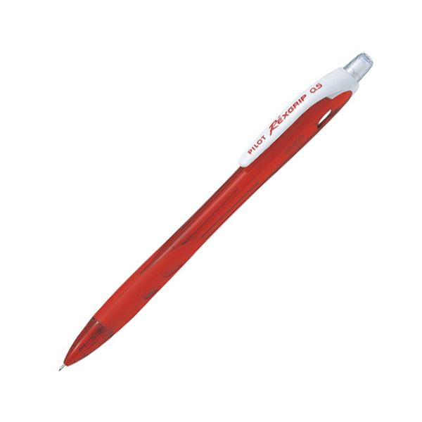 （まとめ） パイロットシャープペンシル レックスグリップ 0.5mm （軸色：レッド） HRG-10R-R5 1セット（10本） 【×5セット】 赤 握りやすい 書きやすい 0.5mmのシャープペンシル レックスグリップ レッドカラー 10本セット×5セット 赤