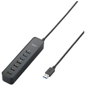 (ELECOM) USBハブ7ポート3.0対応 U3H-T706SBK 黒 高速データ転送が可能な7ポートUSBハブ パソコン PC との接続をスムーズにする便利なアイテム オフィス や業務で活躍する事務用品 黒いデザインがスタイリッシュな印象を与える の信頼と品質で安心 安全 の商品