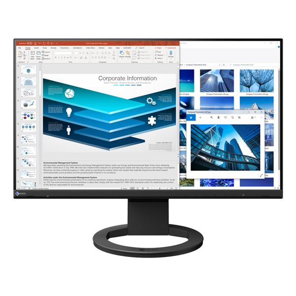 EIZO 液晶ディスプレイ 23.8型/1920×1080/HDMI、DisplayPort、USBType-C/ブラック/スピーカー:あり EV2480-ZBK 黒 高解像度液晶ディスプレイで鮮明な映像と広い視野角を提供 多様な接続オプションを備え、シームレスな作業環境を実現 スタイリッシュなブラックデザインに