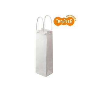 （まとめ）TANOSEE 合財袋袋 丸紐 白無地・ぶどう酒瓶用 30枚入×10容器に並べる 雅びやかな手提げ袋 雅びやかな白無地とぶどう酒瓶にぴったり 大電気容量 大型 30枚×10容器に並べる